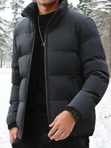 Cappotto imbottito spesso unisex alla moda e caldo