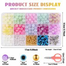 413/712 件玻璃粘土珠和吊坠，各种元素配件，适合 DIY 手工手链和珠宝制作，送给朋友、情侣、派对礼物 - 玻璃珠 - 查看 4