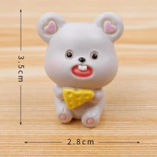 1 件 12 生肖动物摆件 - 树脂鼠、牛、虎、兔、龙、蛇、马、羊、猴、鸡、狗、猪摆件，适用于花园和家居装饰
