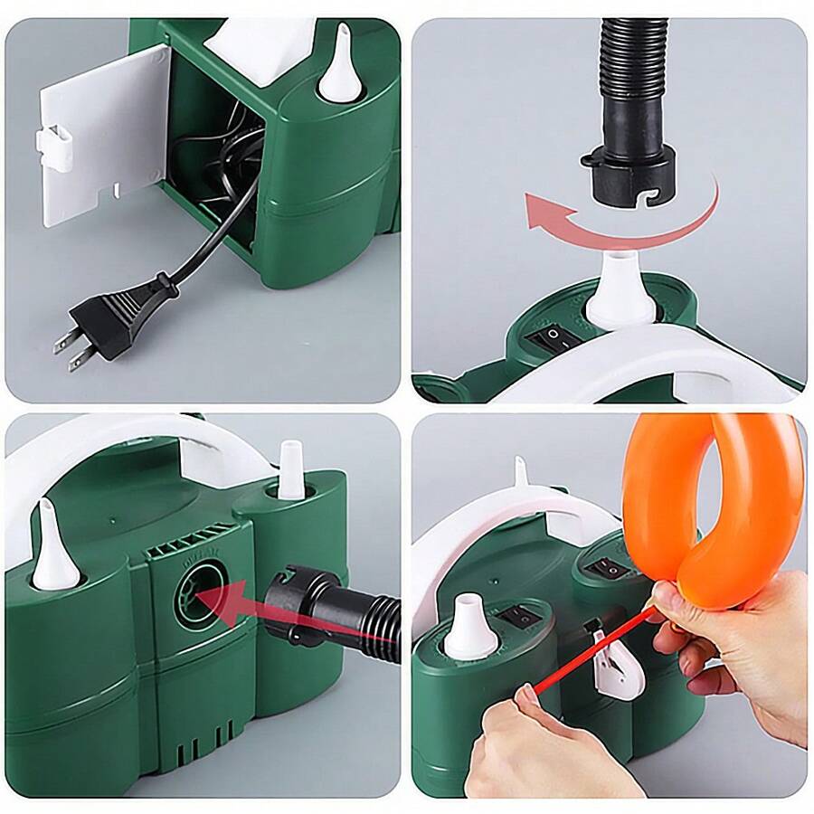 Balloon Pump Electric 3In1 Portable Air Pump For Inflatables And