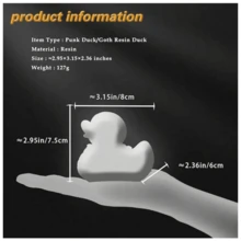 Bộ dụng cụ làm vịt bằng nhựa Gothic Punk Duck, Quà tặng và đồ sưu tầm Gothic độc đáo, Quà tặng Gothic Dark Satanic Duck, Đồ chơi tắm sưu tầm vui nhộn, Tượng vịt sưu tầm Quà tặng Gothic Trang trí nhà cửa, Tượng vịt Satanic Dark trang trí mới lạ bằng cao su Vinyl để bàn Trang trí Halloween tại nhà (Vịt Satan) - Nhiều màu - Xem 11