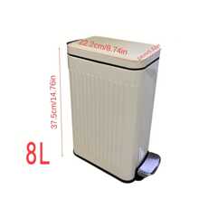 Thùng rác mini bằng thép không gỉ có bàn đạp, nắp và thả chậm im lặng, thùng rác cho nhà bếp, phòng tắm, phòng ngủ, văn phòng, trang trí nhà cửa, quà tặng Giáng sinh, quà tặng gia đình, trang trí phòng - Màu thép vonfram - Xem 18
