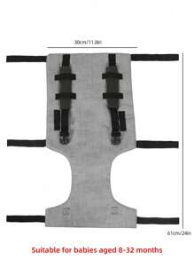 1 件儿童椅子绑带，婴儿安全带保护器防摔固定带，餐椅腰带 - 灰色 - 查看 4