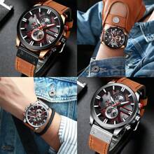 Relógio de Pulso Masculino CURREN Cronógrafo com Função de Data Automática, Marca de Luxo Superior, À Prova D'Água, Original, Moda Esportiva Militar do Exército, Quartzo, Presente Masculino 8346