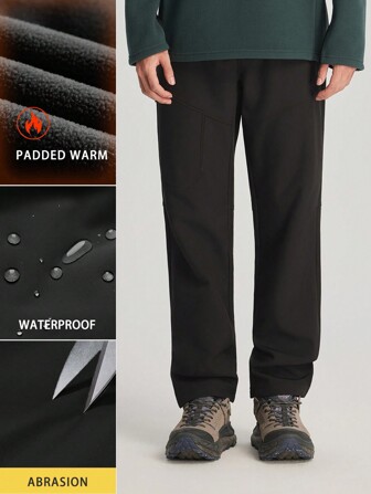 TECTOP Pantaloni de drumeție pentru bărbați, ediție toamnă/iarnă, izolați pentru căldură, design durabil cu mai multe buzunare