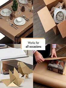 1 Roll Of Solid Color Gift Wrapping Paper, Birthday Figurine Making Paper, Flower Gift Wrapping[Gift Wrapping Paper] - Multicolor - View 5