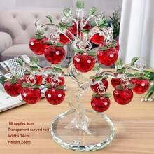18 chiếc quả táo pha lê trang trí cây tiền phong thủy, đồ trang trí may mắn cho phòng khách, tiền sảnh, tủ tivi, quà tặng - ngẫu nhiên - Xem 2