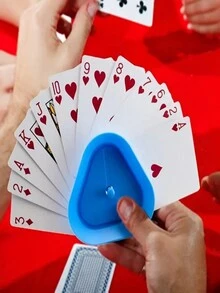 4pcs/Set Triangle Hands-Free Playing Card Holder, Card Game Board Accessories, Christmas, Adult Games,Skip Bo Cards,Card Holder - Multicolor - View 2