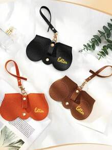 定制个性化荔枝浮雕眼镜盒，配有可爱的悬挂式 PU 皮革太阳镜、老花镜收纳袋、便携式旅行眼镜架、女士简约眼镜袋、周年纪念礼物、生日礼物、母亲节礼物、父亲节礼物、最好的朋友礼物、送给妈妈/爸爸的礼物、送给她/他的礼物、送给女朋友/男朋友/朋友的礼物