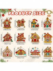 1 件姜饼人饰品：为您的圣诞树装饰增添甜蜜氛围！圣诞节万圣节感恩节复活节礼物、圣诞树、圣诞老人、圣诞装饰、姜饼屋、圣诞礼物圣诞树挂饰、圣诞礼物 - 彩色 - 查看 3