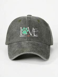 1 chiếc mũ bóng chày in hình 'LOVE' Paw, mũ thường ngày chống nắng ngoài trời có thể điều chỉnh, thích hợp cho du lịch mùa xuân/thu, bãi biển, mũ phong cách Y2K dành cho nam - mũ bóng chày - Xem 13
