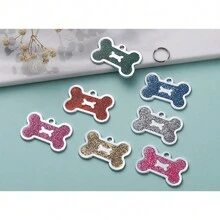 Pet Accessories Shiny Bone Charm Customized Name Tag Pet ID Tag For Dogs & Cats, Multicolored - Multicolor - View 5