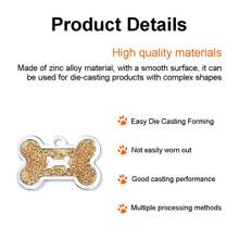 Pet Accessories Shiny Bone Charm Customized Name Tag Pet ID Tag For Dogs & Cats, Multicolored - Multicolor - View 6