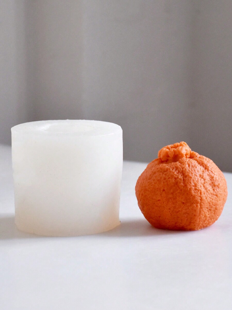 1pc Small Peeled Orange Silicone Mold, Scented Stone Candle Wax Carving