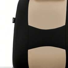 9 stuks beige universele autostoelhoezen, plat ontwerp voor 5 stoelen