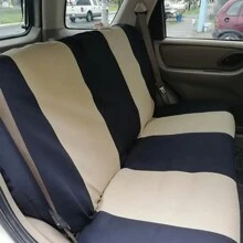 9 stuks beige universele autostoelhoezen, plat ontwerp voor 5 stoelen