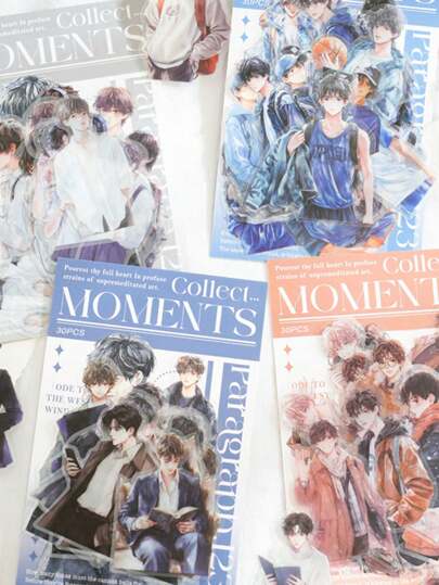 Stylish Boy PET贴纸包，即时收藏系列贴纸，适用于手机壳、水瓶、相框DIY装饰、剪贴簿