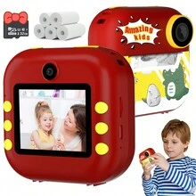 Kids Camera Instant Print, Kids Selfie Instant Digital Camera With Fun Filters And Cute Stickers, Timed Shooting, Fun Gift For Girls And Boys 3-12 Years - Multicolor - View 12
