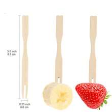 400/200/100/50/20 chiếc +/-2 que xiên trái cây bằng tre, xiên khai vị/tráng miệng mini 8,8cm, thích hợp cho tiệc tùng, dã ngoại, đám cưới, nhiều kích cỡ có sẵn, nhà bếp, quà tặng Giáng sinh - Màu be - Xem 2