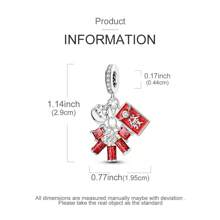 1 件银色经典红色珐琅方晶锆石幸运中国龙招财猫财神狮子麻将骰子饰品适合蛇手链项链吊坠串珠 DIY 珠宝制作女士女孩春节珠宝礼物送给朋友 - 銀色 - 查看 11