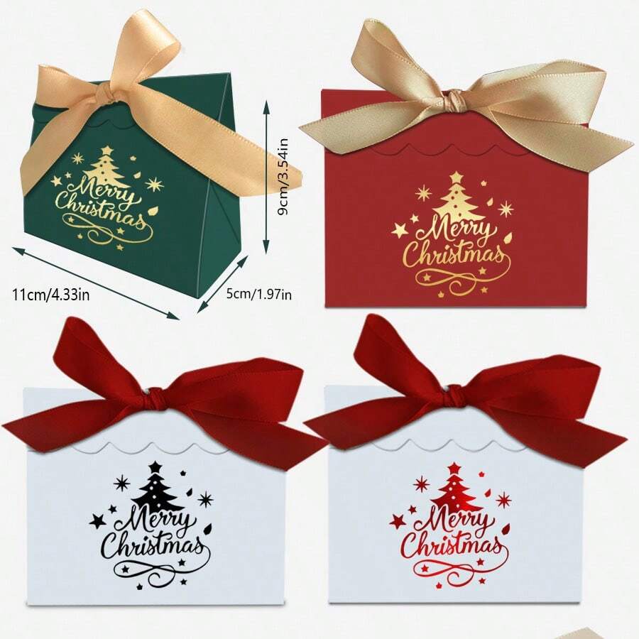 5/20 Stück Weihnachtsgeschenkboxen Kekse Süßigkeitenbox Weihnachtsbaum Fröhliche Weihnachten Dekorationen 2025 Weihnachten Neujahrgeschenke