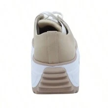 Tenis Sneakers Plataforma Dama en Color Miel con Agujeta - Beis - Ver 7