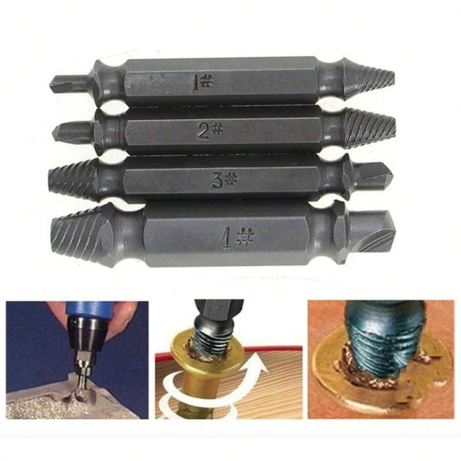 Tagco Usa Inc 4-Piece Set: DrillPro Double-Sided Damaged Screw Extractors - 彩色 - 查看 1