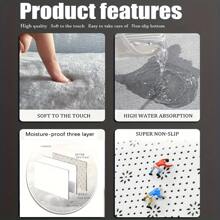 1/2 piezas Alfombrillas de cocina navideñas gruesas de 0,47 pulgadas/1,2 cm con diseño de hombrecillo de jengibre, alfombrillas de cocina con diseño de bastón de caramelo, acebo y bayas rojas para Navidad, felpudo navideño decoración para el hogar