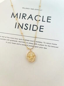 Customized Photo Necklace, Elegant Adjustable Hug Angel Necklace Jewelry In Gift Box, Ideal Gift For Birthday, Christmas, Valentine's Day And Mother's Day