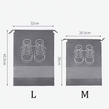 6个装抽绳袋鞋子收纳袋衣柜收纳袋便携式旅行鞋袋，节省空间防尘收纳袋，防潮打包鞋子收纳袋，抽绳鞋子收纳袋，衣柜防尘收纳袋，衣物分类挂袋鞋子收纳袋鞋子收纳袋旅行必需品旅行收纳袋旅行便携包防水口袋衣物分类抽绳挂袋度假出游必备学校用品旅行必需品女士宿舍 - 灰色 - 查看 5