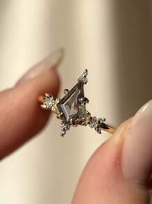 独特精致的绿色锆石镶嵌 - 极致的爱情方式 - 求婚、结婚纪念日的理想礼物 - 薄荷綠 - 查看 3