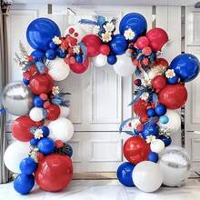 81 件/套气球花环套装，18/12/10/5 英寸双填充浅蓝色、浅黄色、沙白色气球，适用于生日派对、性别公开派对、毕业订婚、新娘派对、送礼派对、单身主题派对装饰 - 彩色 - 查看 4