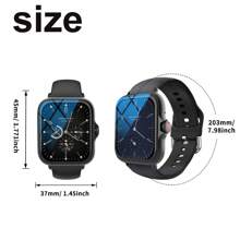 Smartwatch, Multi-Functional Sports Smartwatch, Wireless Calls/Wireless Music, SMS Reminder, Sedentary Reminder And Customizable Dial Wallpaper And Multiple Sports Modes. Compatible With Android And IOS Phones.Unisex