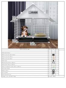 Pomeranian Teddy Small Dog Fence, Indoor Home Pet Anti-Escape Iron Wire Fence, Corgi Blue Iron Dog Cage