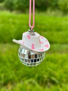 1pc Creative Disco Ball Car Rearview Mirror Hanging Decoration