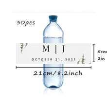 30 Pcs Custom Water Bottle Labels Stickers Self Adhesive Candy Wrap Bridal Shower Decor Personalized Text