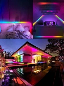 44-Key Remote Control RGB LED Strip Light, Music Sync Color Changing Light Strip, Suitable For Holiday, Dormitory Decor, Halloween, Christmas, Festival Gifts - RGB - View 7