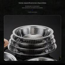 Stainless Steel Colander Strainer. Multifunctional Drain Basket Rice Washing & Draining Basket, Kitchen Tools For Fruits & Vegetables - 24CM - View 6