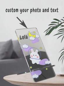 1PC Custom Phone Stand With Your Photo Personalized Acrylic Cell Phone Holder Office Desk Accessories For Women Customized Gifts For Her