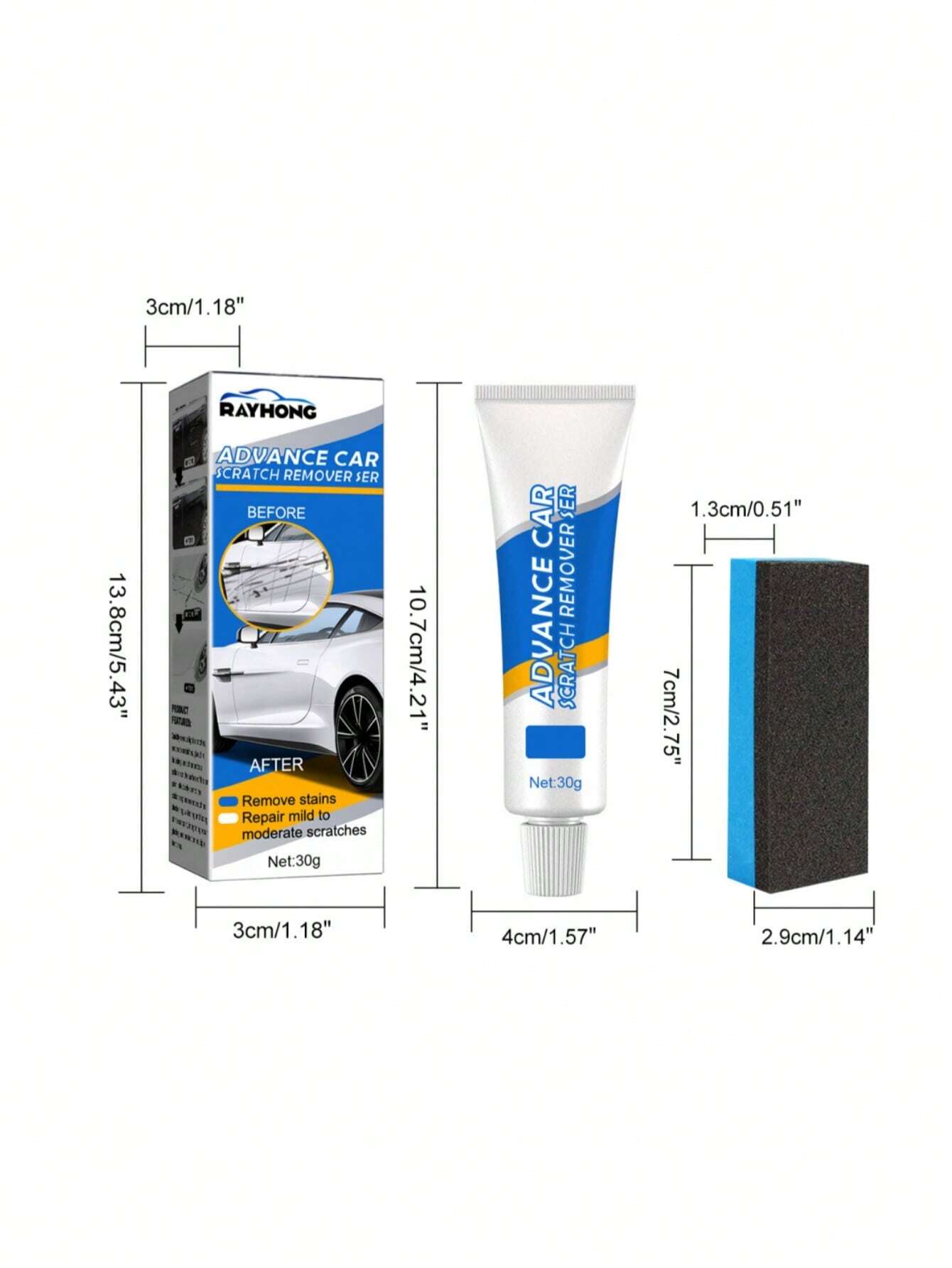 Car Scratch Repair Kit 30g Scratch Removal Polishing Compound