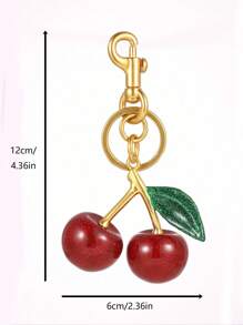 1 Piece Of Oversized Apple Keychain Pendant - Bag Charm Pendant - A Good Choice As A Halloween And Christmas Holiday Gift - Oversized Cherry Pendant - Fashionable Apple Pendant Accessories Ladies Bag Car Accessories School