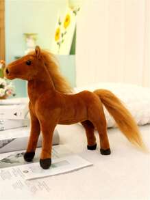 Peluche de cheval réaliste en peluche, poupée de peluche, coussin. Matériau doux et confortable. Cadeau créatif pour petite amie, petit ami, ami. Décoration de chambre à coucher/salon