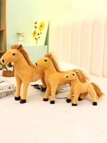 Peluche de cheval réaliste en peluche, poupée de peluche, coussin. Matériau doux et confortable. Cadeau créatif pour petite amie, petit ami, ami. Décoration de chambre à coucher/salon