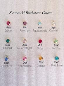 1pc Birthstone Bracelet, Personalized Birthstone Name Bracelet, Custom Birthstone Bracelet, Custom Name Bracelet, Personalized Initial Bracelet, 18K Gold Plated Jewelry, Comes With Elegant Gift Box. - Gold - View 4