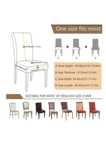 4/6 件套圣诞老人圣诞装饰椅套、节日餐椅椅套、弹力印花圣诞椅套 - Christmas 48 - 查看 3