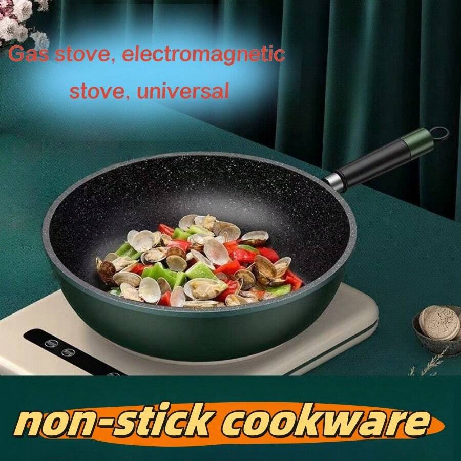 Thick NonStick Wok Suitable For Induction Cooktop, Gas Stove, Heavy