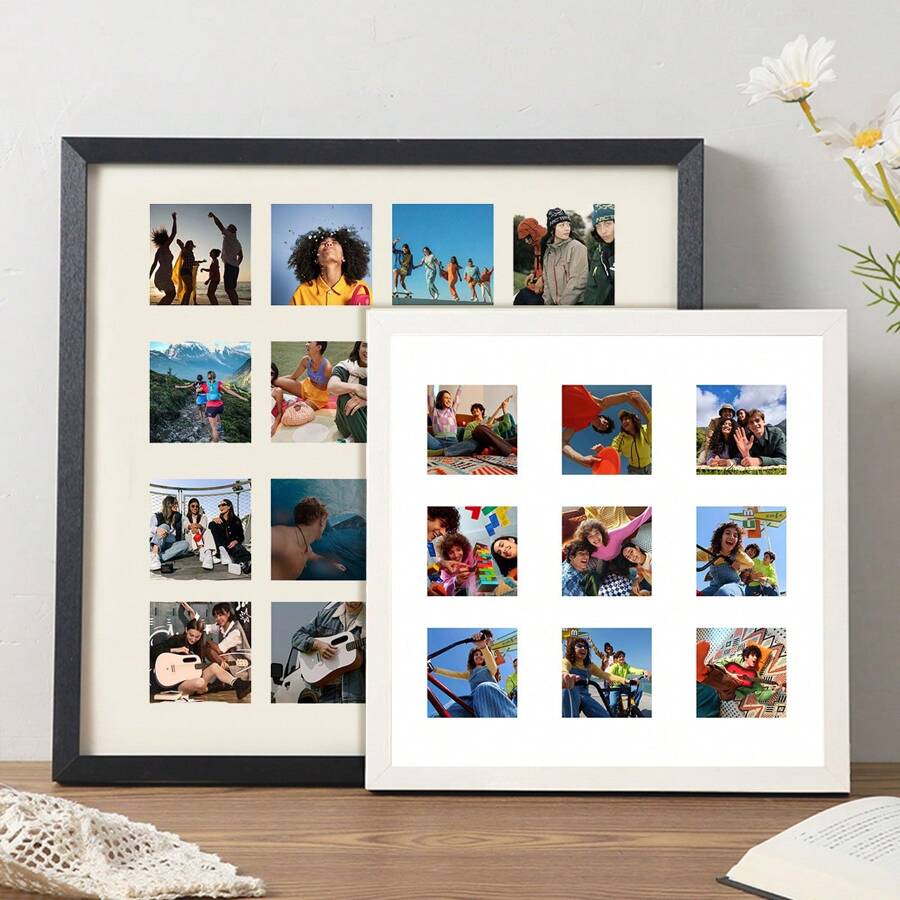 1pc DIY tùy chỉnh 9 ảnh lưới, ảnh vui nhộn, vải bạt, album kỷ niệm sinh nhật, quà tặng cặp đôi, quà tặng sinh nhật, album ảnh gia đình, ảnh cưới treo tường, không có khung, ngày lễ tình nhân, đồ trang trí ngày lễ tình nhân - Nhiều màu - Xem 1