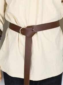 2件套中世纪PU皮腰带，带维京骑士剑鞘，可调节剑鞘套，战士角色扮演道具 - 黑色 - 查看 5