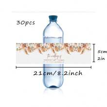 30 Pcs Custom Water Bottle Labels Stickers Self Adhesive Candy Wrap Bridal Shower Decor Personalized Text - Multicolor - View 7