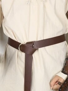 2件套中世纪PU皮腰带，带维京骑士剑鞘，可调节剑鞘套，战士角色扮演道具 - 黑色 - 查看 6